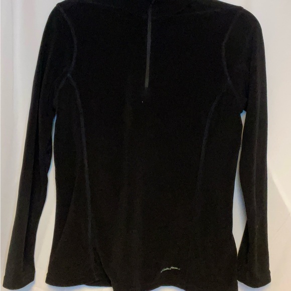 Eddie Bauer Women's Classic Black Long Sleeve Tee - Picture 1 of 7